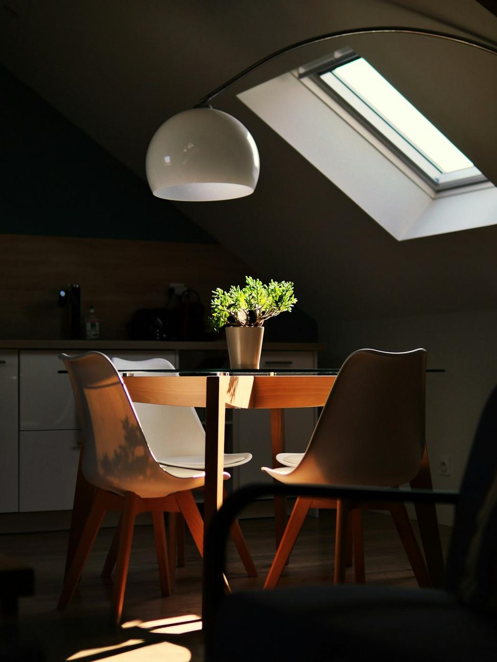 Modern kitchen with natural lighting